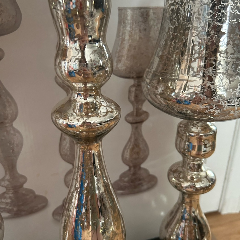 Elegant Silver Candle Holders